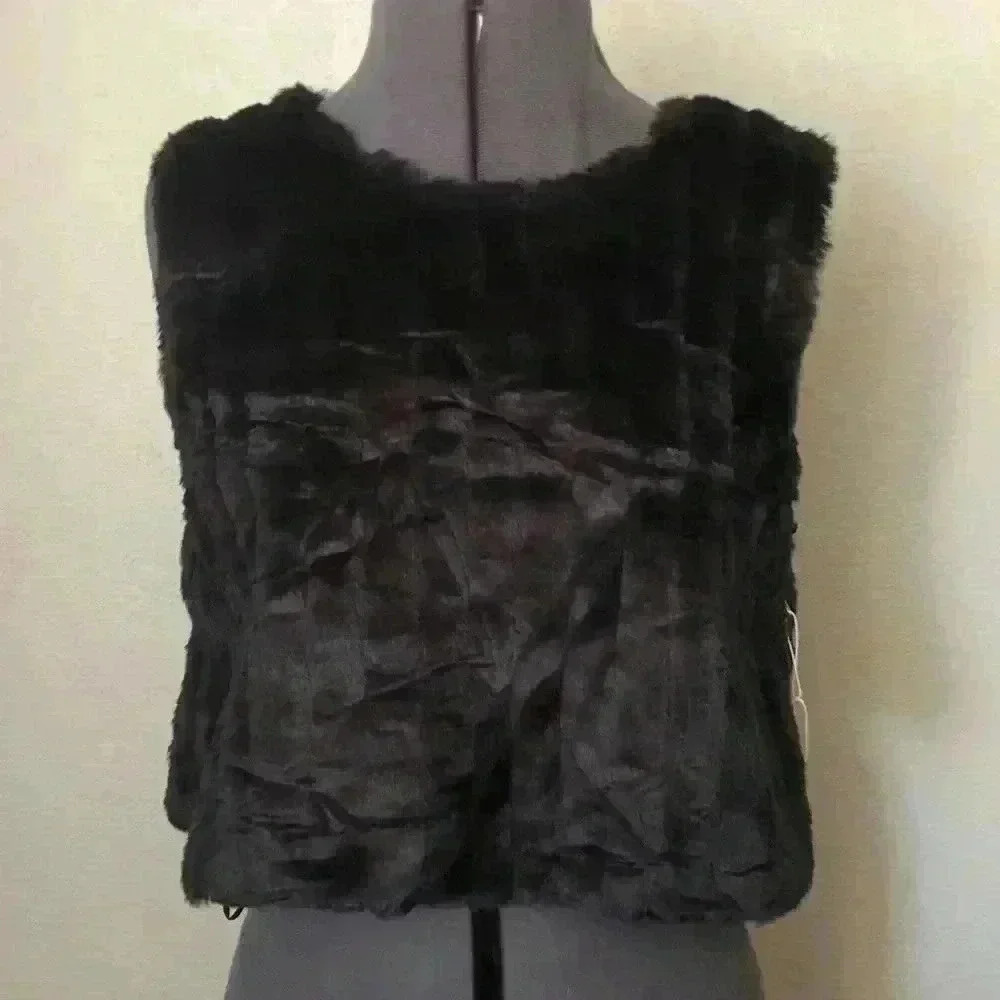 Cotton Candy Black Plus Lined Crop Top Women Medium